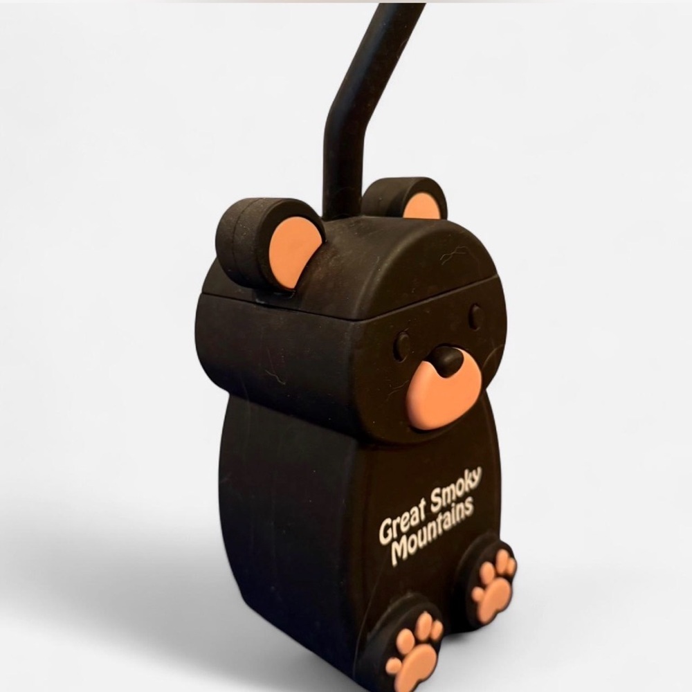 Great Smoky Mountains Bear Sippy Cup - Black and Orange 14 oz, BPA FREE - Picture 2 of 3